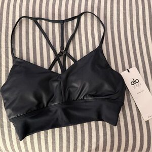 Alo Yoga Black Strappy Sports Bra